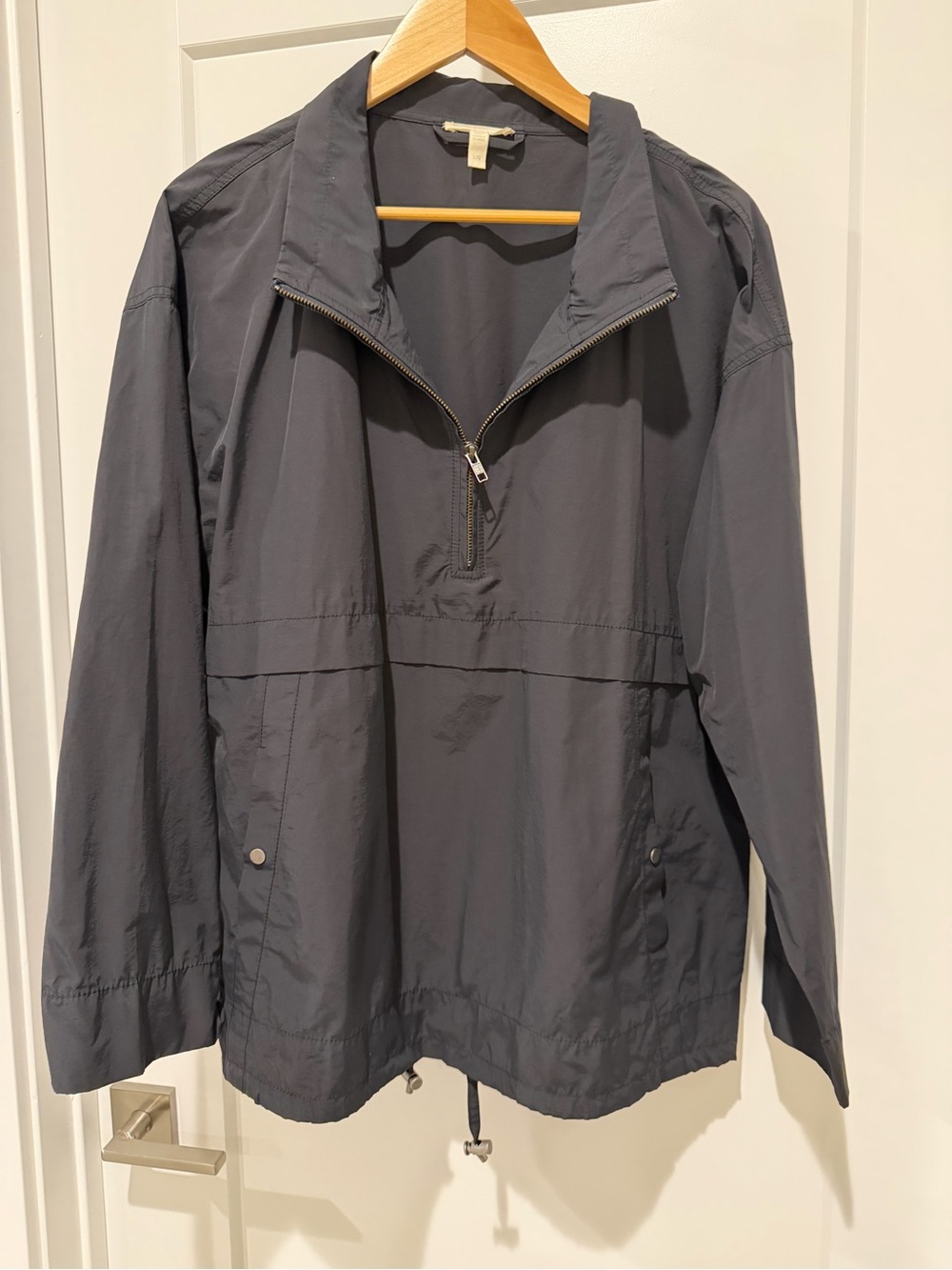 Eileen Fisher Lightweight Half-Zip Anorak Jacket - Charcoal